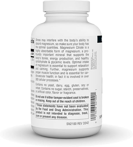 SOURCE NATURALS MAGNESIUM CITRATE 133MG 180C