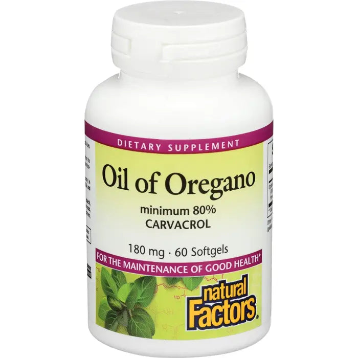 Natural Factors OIL OF OREGANO 180 MG  60/SG