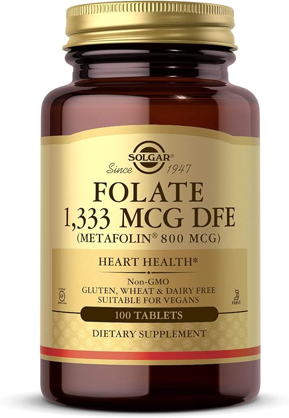 Solgar Folate 1,333 mcg DFE (Metafolin® 800 mcg) Tablets 100tablet