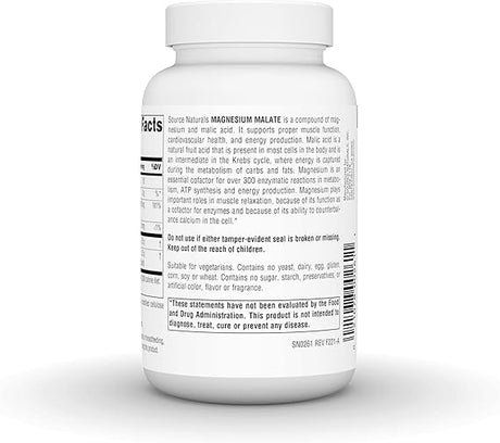 SOURCE NATURALS MAGNESIUM MALATE 1250MG 90T