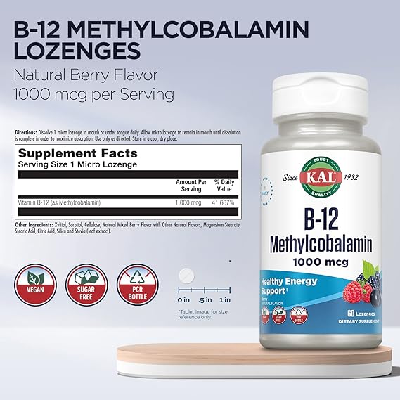 Kal B-12 Methylcobalamin 60CT