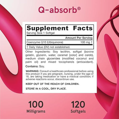 JARROW Ubiquinone CoQ10 Q-Absorb 100 MG