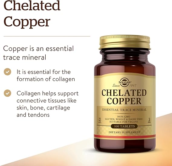 Solgar Chelated Copper Tablets 100tablet