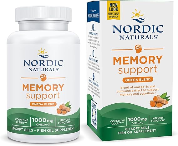 Nordic Naturals Memory Support Omega Blend 1000 mg 60 Soft Gels