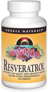 SOURCE NATURALS RESVERATROL 80MG TABS 120T