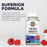 Kal Folic Acid Methyl B-12 Raspberry 60CT 800MCG Lozenge