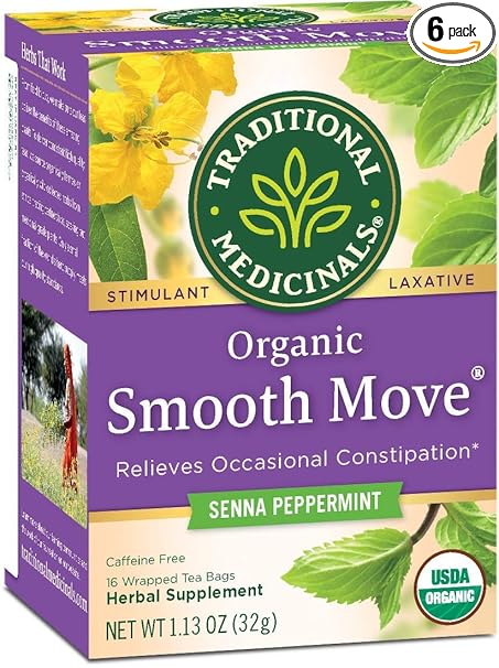 TRADITIONAL MEDICINALS TEAS Smooth Move Peppermint Tea 16 BAG