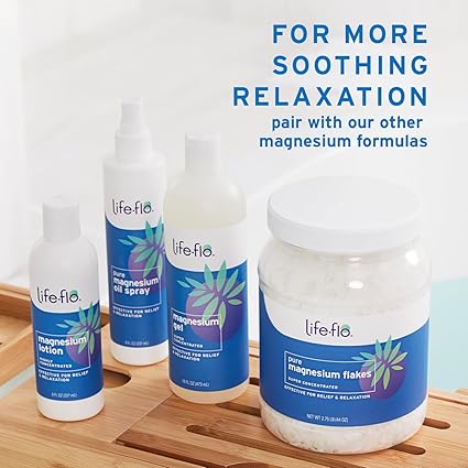 LifeFlo Magnesium Bath Oil Soak Lavender 16floz