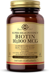 Solgar Biotin 10,000 mcg Vegetable Capsules 120V cap