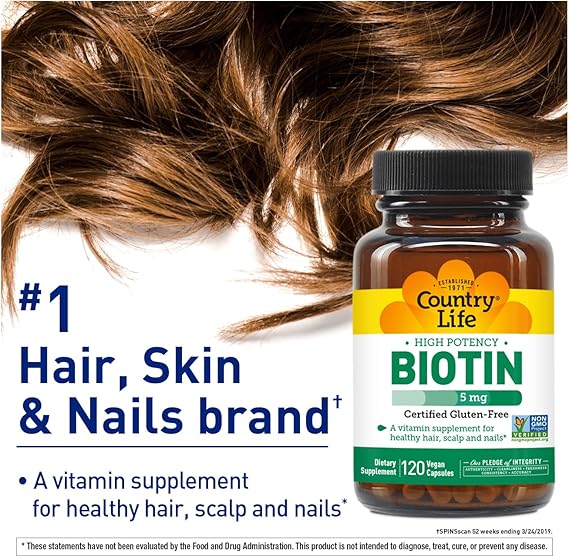 Country Life BIOTIN 5MG 120 Vegicaps