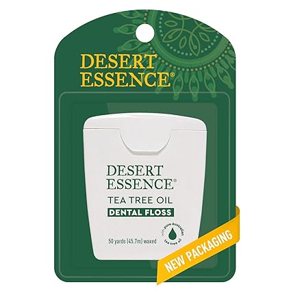 Desert Essence TEA TREE OIL DENTAL FLOSS CADDY 50 Pak