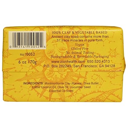 Zion Health Clay Soap Sunrise 6 oz