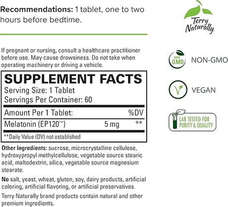 Melatonin EP120 5mg 60 Tablets