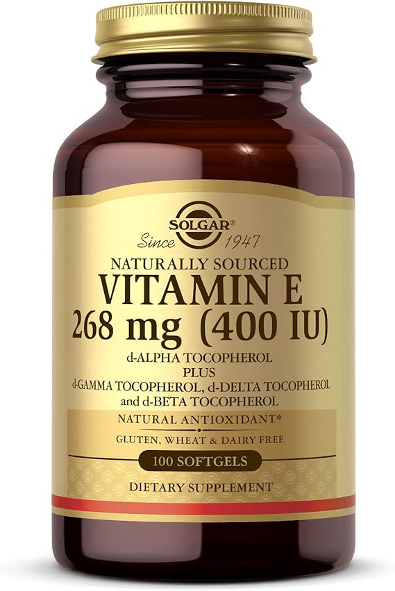 Solgar Vitamin E 268 mg (400 IU) Mixed Softgels (d-Alpha Tocopherol & Mixed Tocopherols) 100softgel