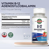 Kal B-12 Adenosylcobalamin Strawberry 90CT 1000MCG Lozenge