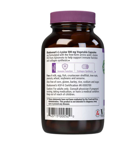 Bluebonnet L-Lysine 500 mg