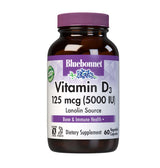 Bluebonnet Vitamin D3 125 mcg (5000 IU) Lanolin Source