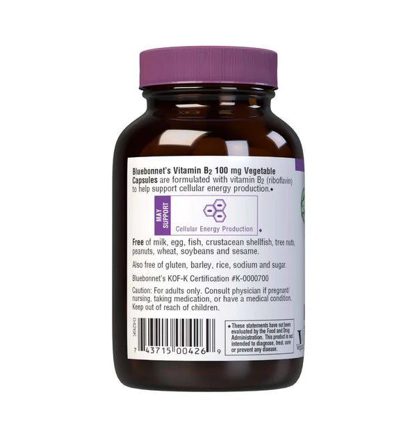 Bluebonnet Vitamin B2 100 mg