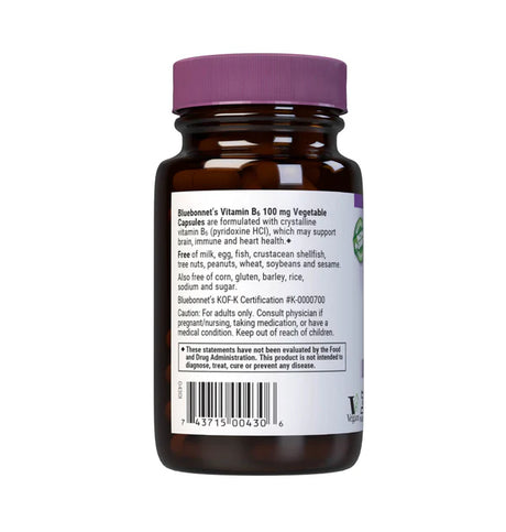 Bluebonnet Vitamin B6 100 mg