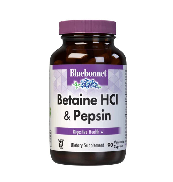 Bluebonnet Betaine HCI & Pepsin 180 Vegetable Capsules