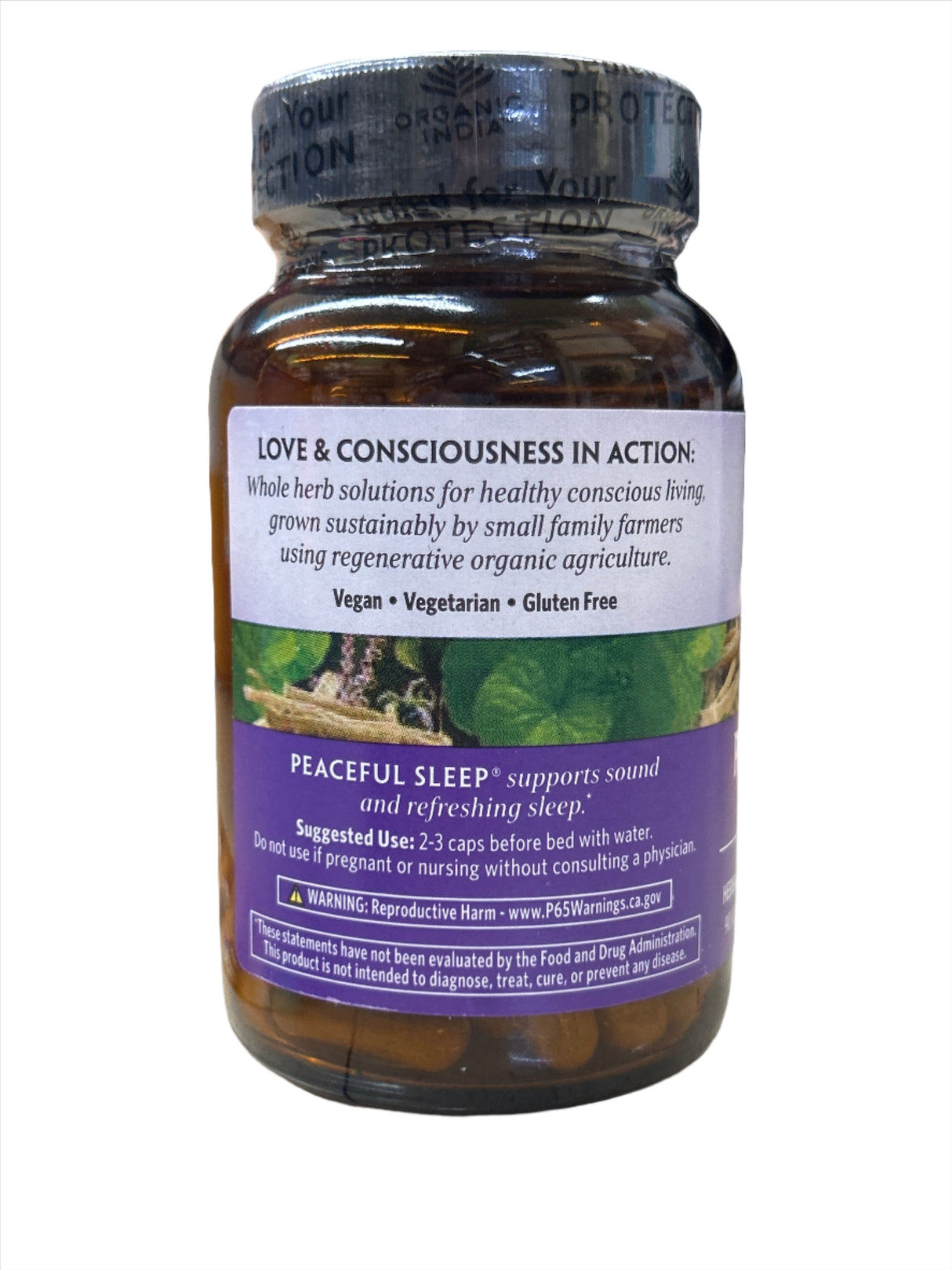 Peaceful Sleep USDA Organic 90 Vegetarian Capsules