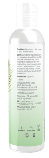 Now ORGANIC VEGETABLE GLYCERIN  8 OZ