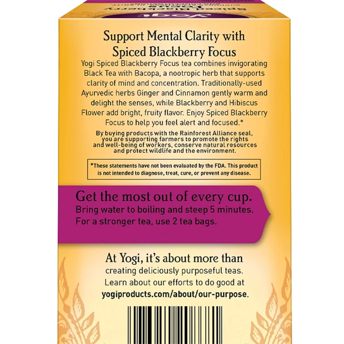 YOGI TEA Yogi Tea Spiced Blackberry Focus 16 BAG