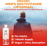 MaryRuth Organics Multivitamin for men | Sugar Free mens Multivitamin | Liquid Vitamins for men | Immune Support Supplement | Cognitive Health & Overall Wellness | Vegan | Non-GMO | 15.22 Fl Oz Vanilla Peach