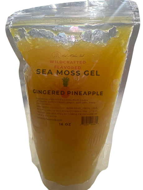 Red Kitchen Sink Wildcrafted Flavored Sea Moss Gel Gingered Pineapple