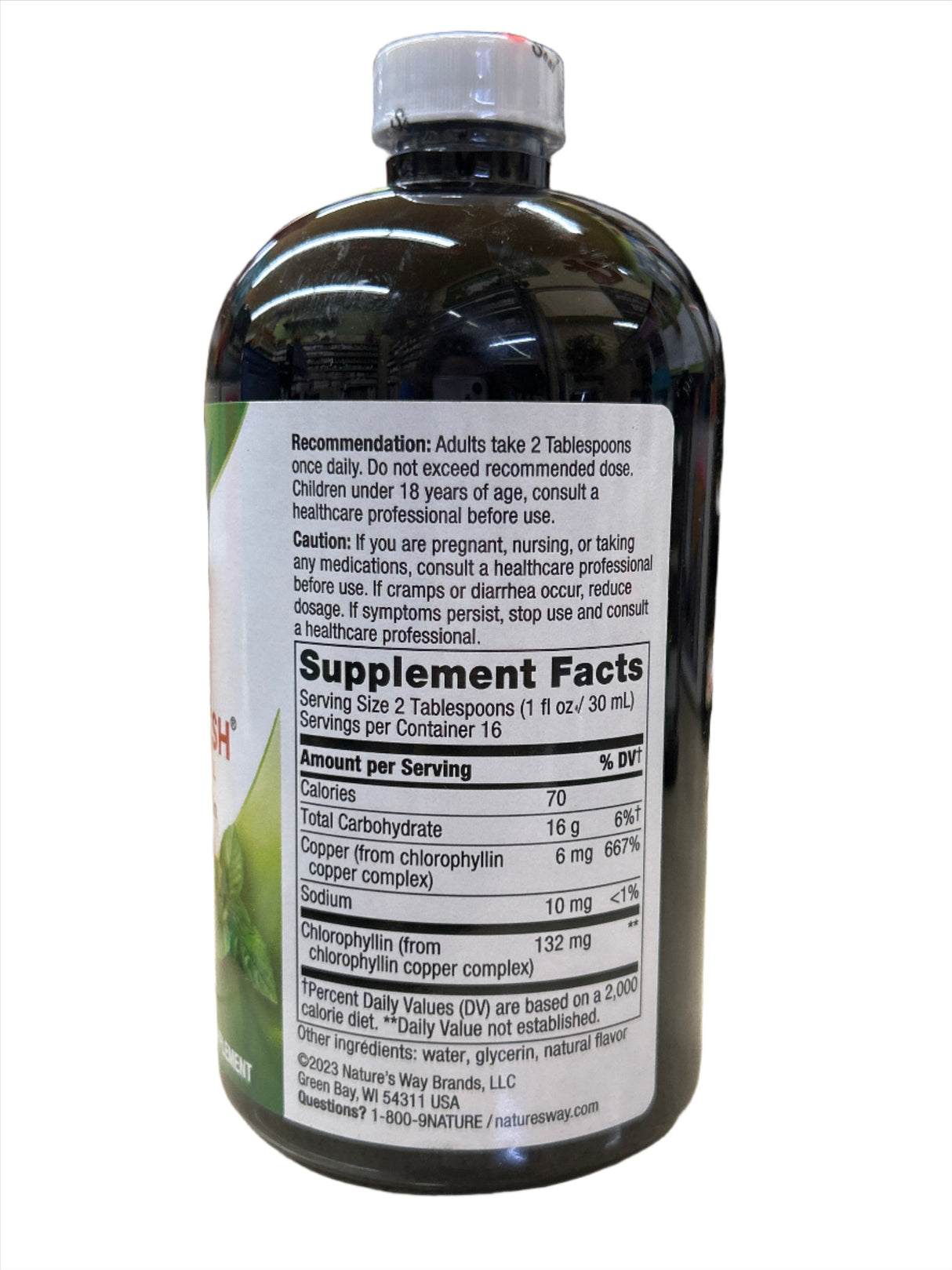 Chlorofresh Liquid Chlorophyll Mint Flavored 16 fl oz