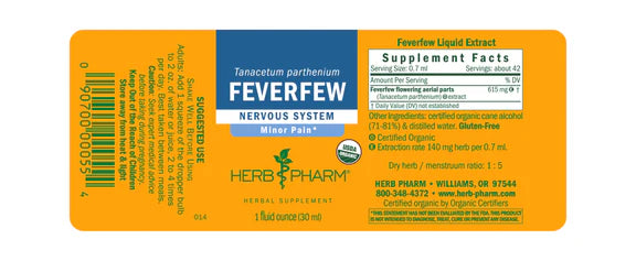 Herb Pharm FEVERFEW EXTRACT 1 oz