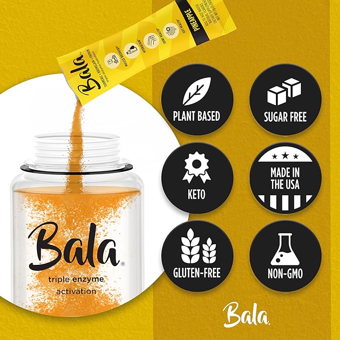 Bala Turmeric+Bromelain+Papain triple enzyme hydration Pineapple