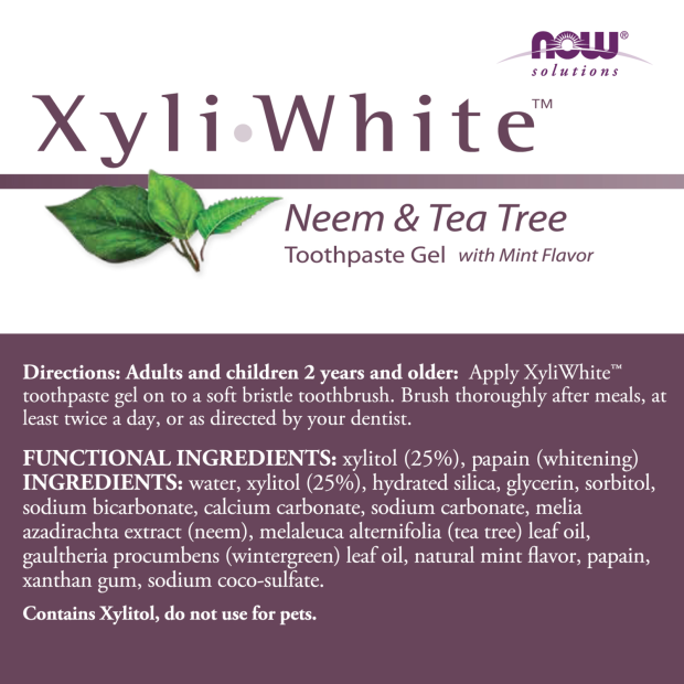 XYLIWHITE NEEM & TEA TREE TOOTHPASTE 6.4 OZ