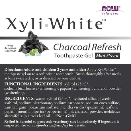 Now XYLIWHITE CHARCOAL REFRESH TOOTHPASTE  6.4 OZ