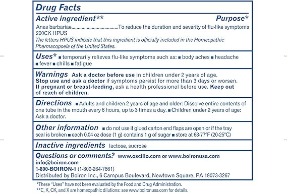 Oscillococcinum Homeopathic Medicine