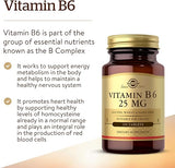 Solgar Vitamin B6 25 mg Tablets 100tablet