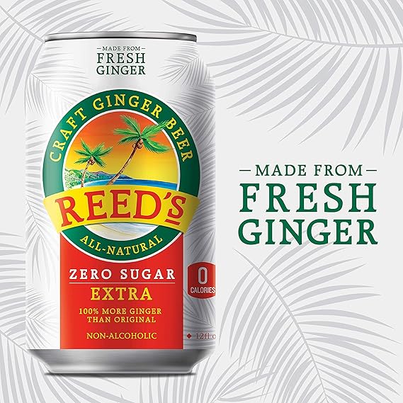 Reeds Ginger Beer Extra Zero Sugar 12fl