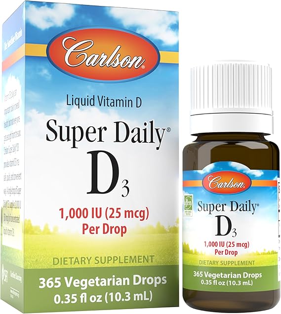 Liquid Vitamin D Super Daily D3 1,000 IU (25 mcg) Per Drop