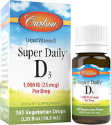 Liquid Vitamin D Super Daily D3 1,000 IU (25 mcg) Per Drop