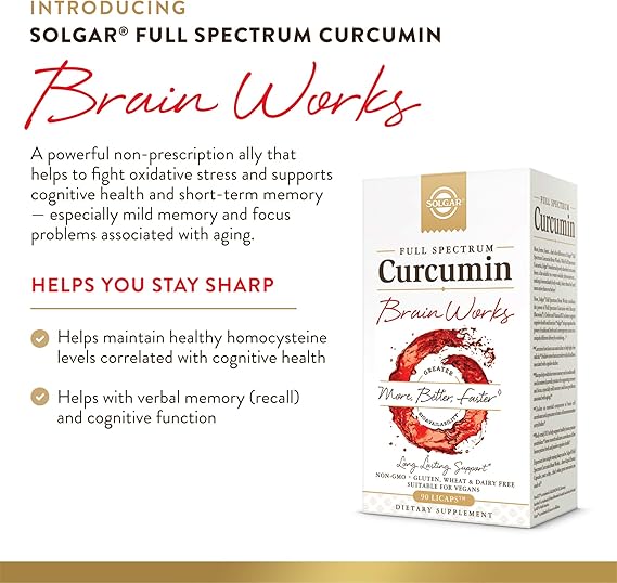 Solgar Full Spectrum Curcumin Brain Works Licaps™ 90V cap