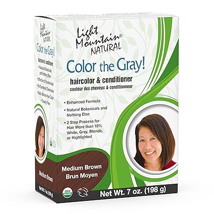 LIGHT MOUNTAIN HENNA GRAY-MEDIUM BROWN 7OZ HAIR COLOR