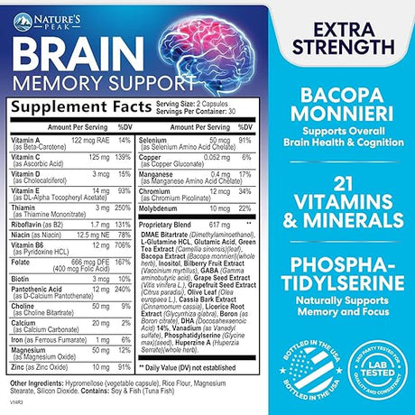 Memory & Focus Brain Support 60 Capsules