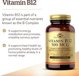 Solgar Vitamin B12 500 mcg Vegetable Capsules 250V cap