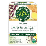 TRADITIONAL MEDICINALS TEAS Organic Tulsi with Ginger Tea 16 BAG