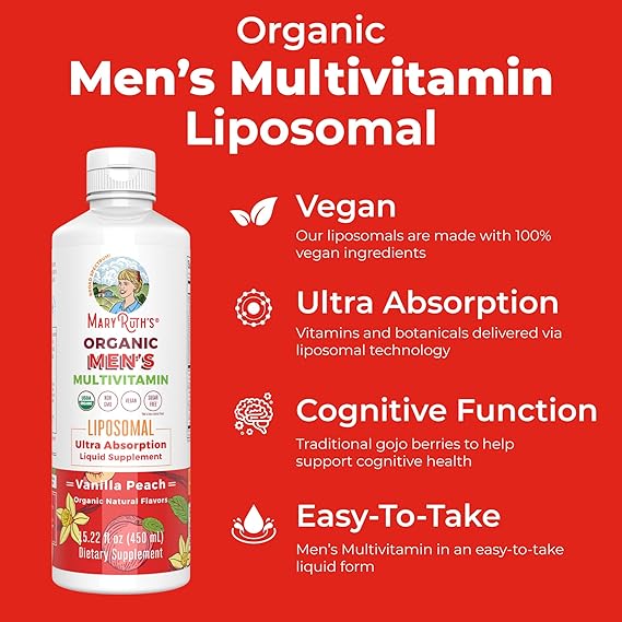 Mary Ruth’s ORGANIC MENS MULTIVITAMINS LIPOSOMAL