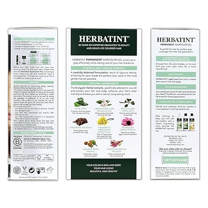 HERBATINT NATURAL HAIR COLOR 1N PERM HAIR COLOR BLACK 4OZ