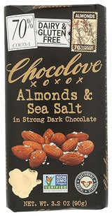 CHOCOLOVE Almond SSALT,Strong DK CHOC 3.2 OZ