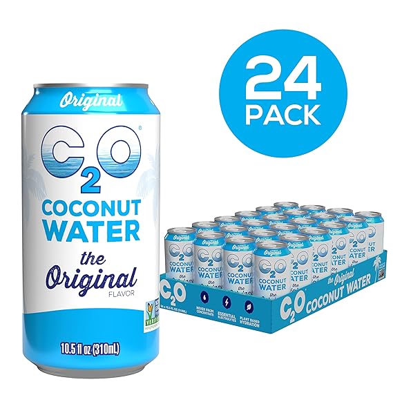 C2O Pure Coconut Water,Unsweetend 24/10.5OZ