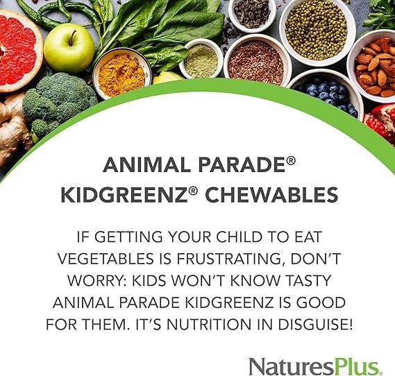 Animal Parade Kid Greenz Chewable Tropical Fruit Flavor