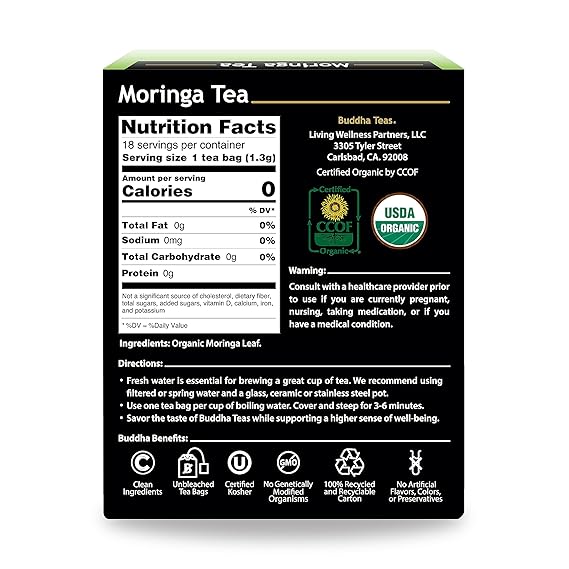 BUDDHA TEAS Moringa Tea 18 BAG